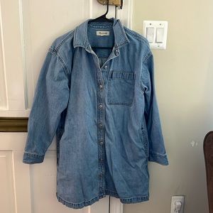 Madewell Denim Oversized Shirtdress Size Medium